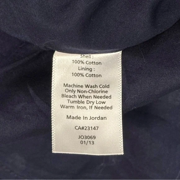 Talbots Navy White Polka Dot Fit Flare Work Dress Cotton Lined Size 14 Classic - Picture 7 of 9